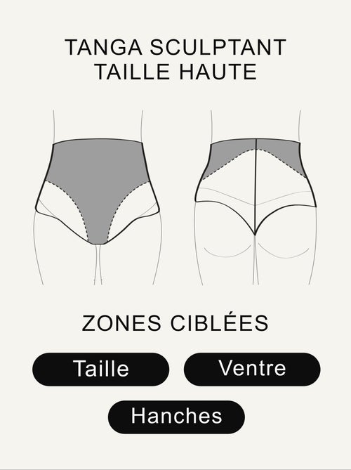 Tanga taille haute gainant sculptant Believe - RougeGorge Lingerie - Kiabi