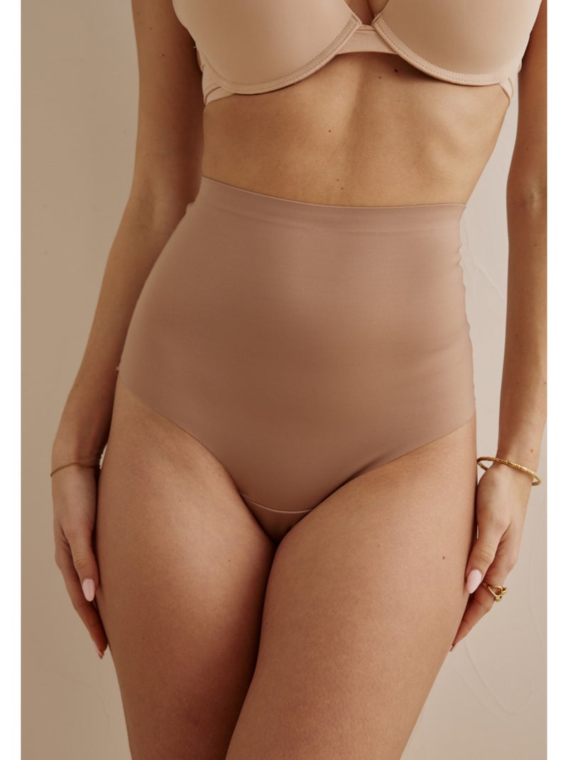 Tanga taille haute Louna Beige - Kiabi