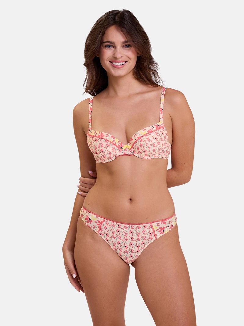 Tanga Trépidante Billet Doux Beige/Rose - Kiabi