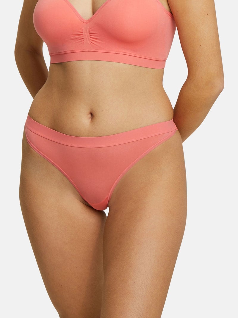 Tanga Zen Light Dentelle Billet Doux Rose - Kiabi
