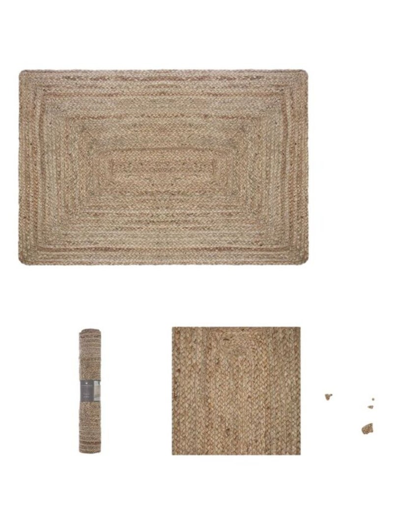 Tapis - Atmosphera - Jute Bleu marine - Kiabi