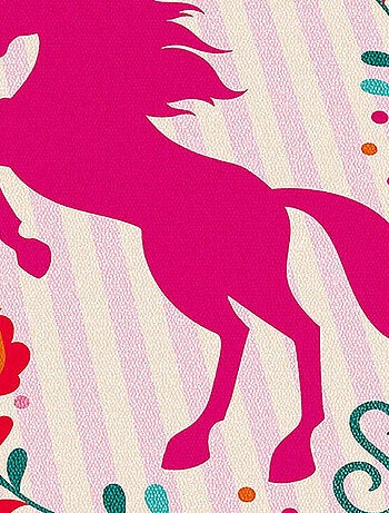 Tapis - Cheval -Wild Spirit - Rose - 100 cm x 120 cm