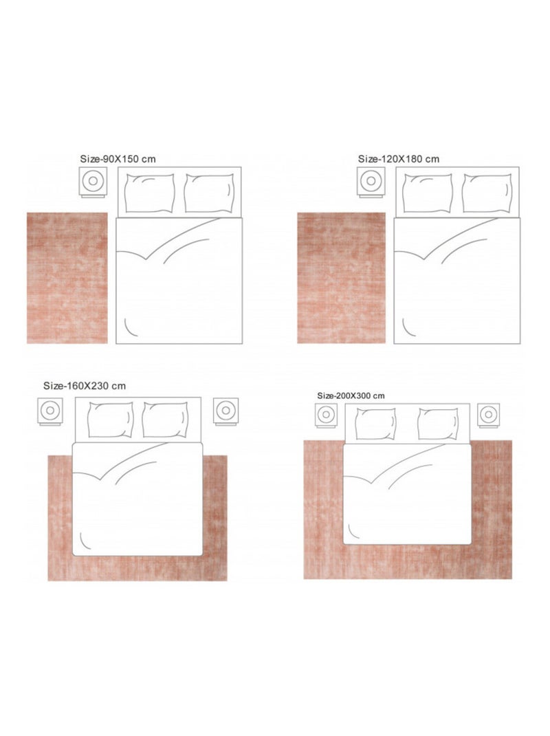 Tapis - Univers Décor - Viscose Abricot - Kiabi