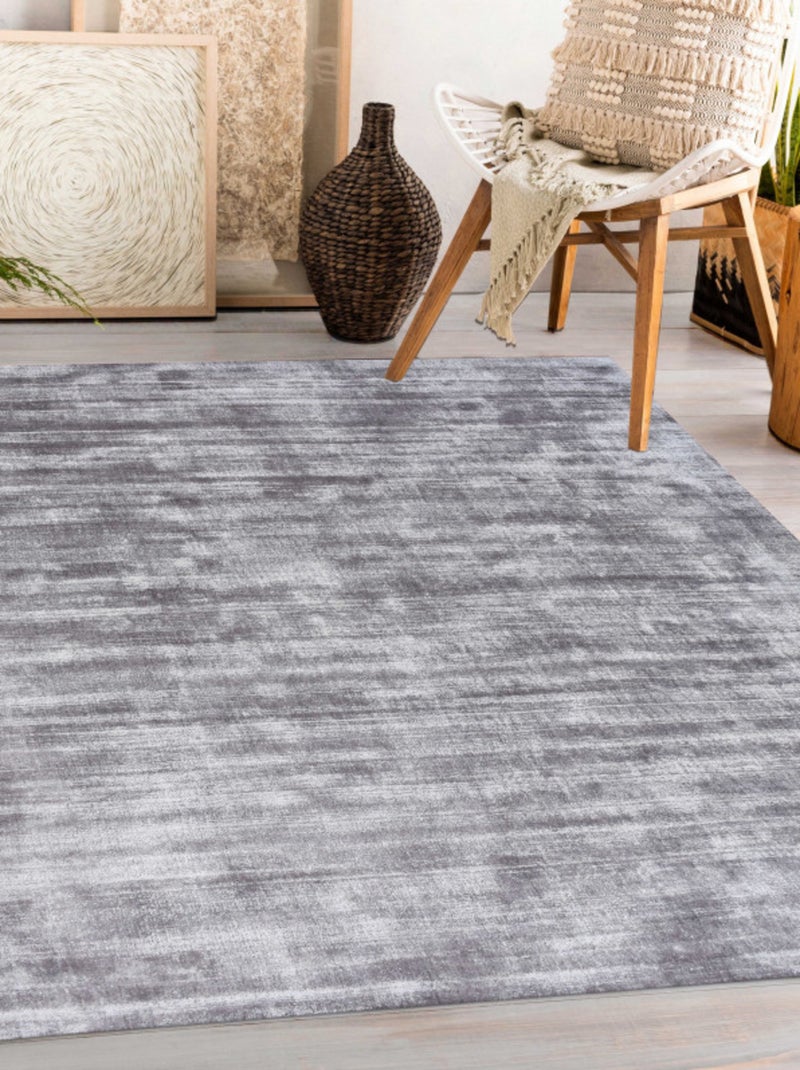 Tapis - Univers Décor - Viscose Gris - Kiabi