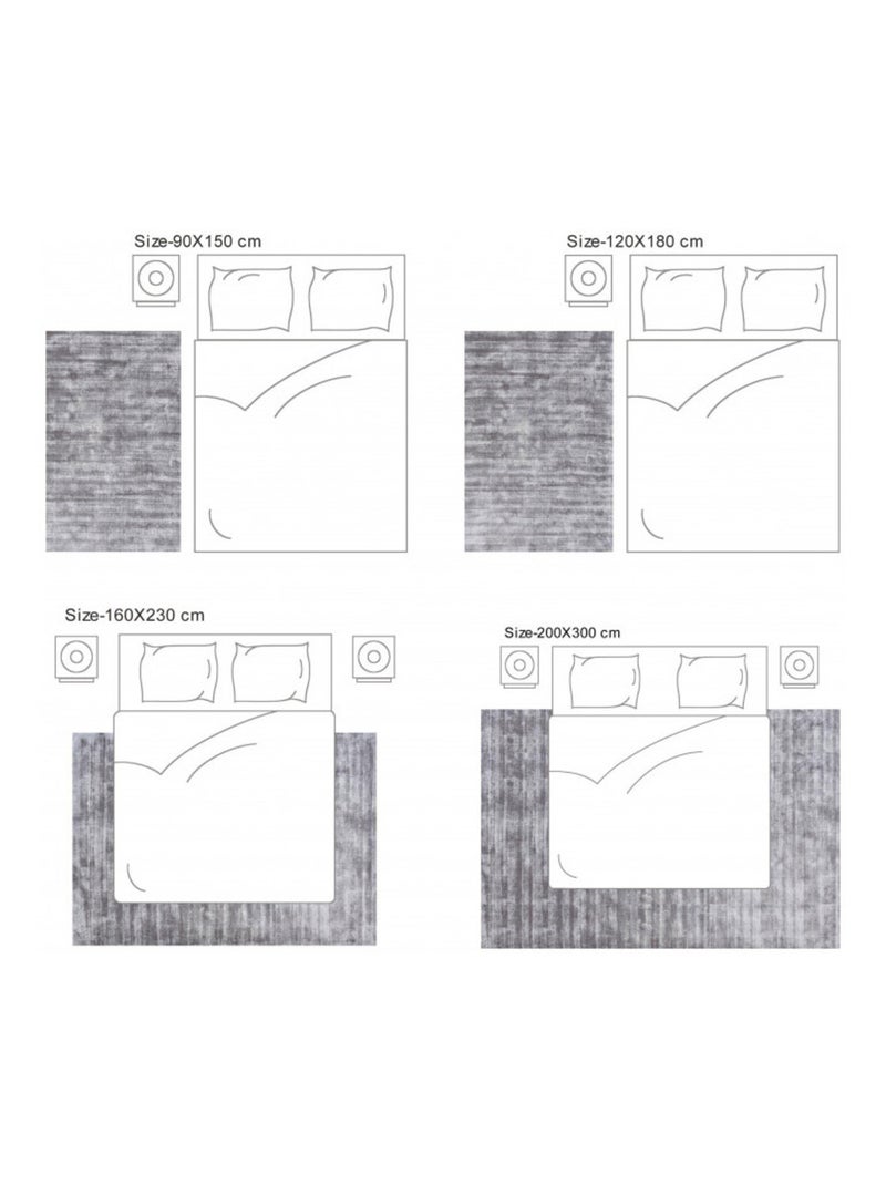 Tapis - Univers Décor - Viscose Gris - Kiabi