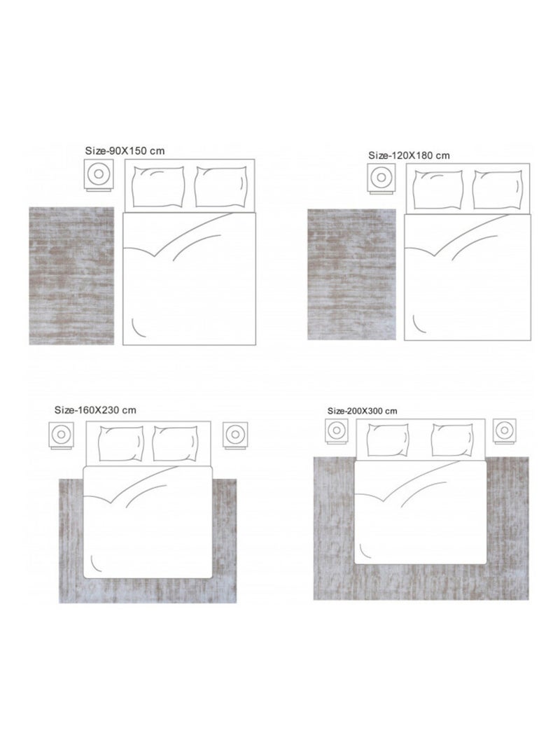 Tapis - Univers Décor - Viscose Ivoire - Kiabi