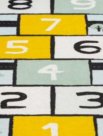 Tapis - voiture et marelle - 95 cm x 200 cm