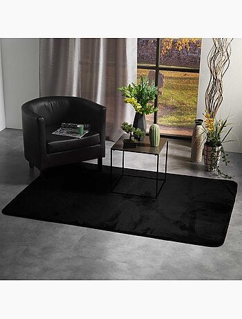 Tapis Doux en Microfibre - Vert Uni - Antidérapant - Confort et Déco - 120 x 170 cm