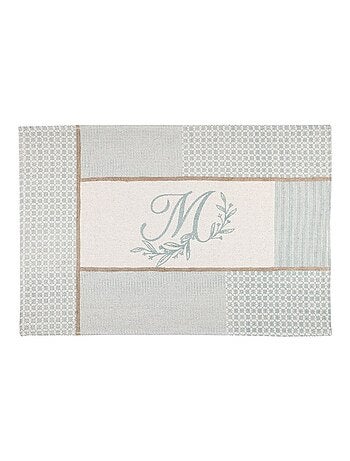 Tapis 60x90 cm Constance azur coton