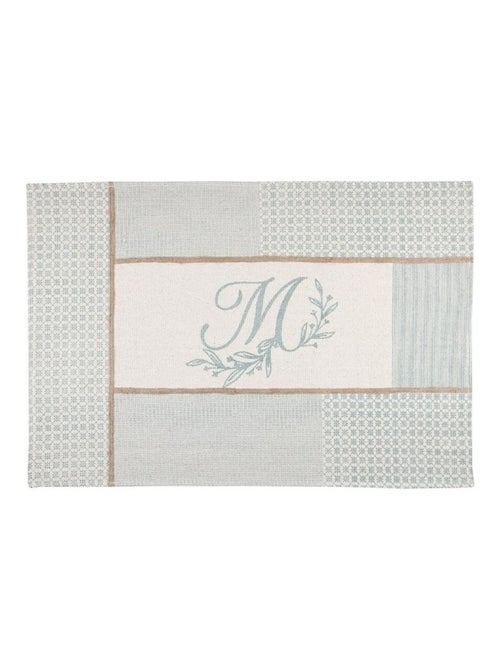 Tapis 60x90 cm Constance azur coton - Kiabi