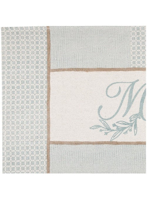 Tapis 60x90 cm Constance azur coton - Kiabi