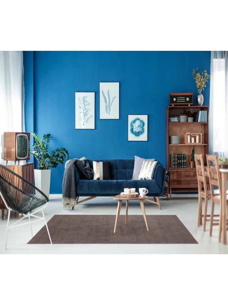 Tapis à courtes mèches microfibre doux Velluto Taupe - Kiabi