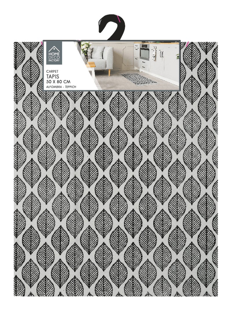 Tapis à frange modèle Zeste Blanc - Kiabi
