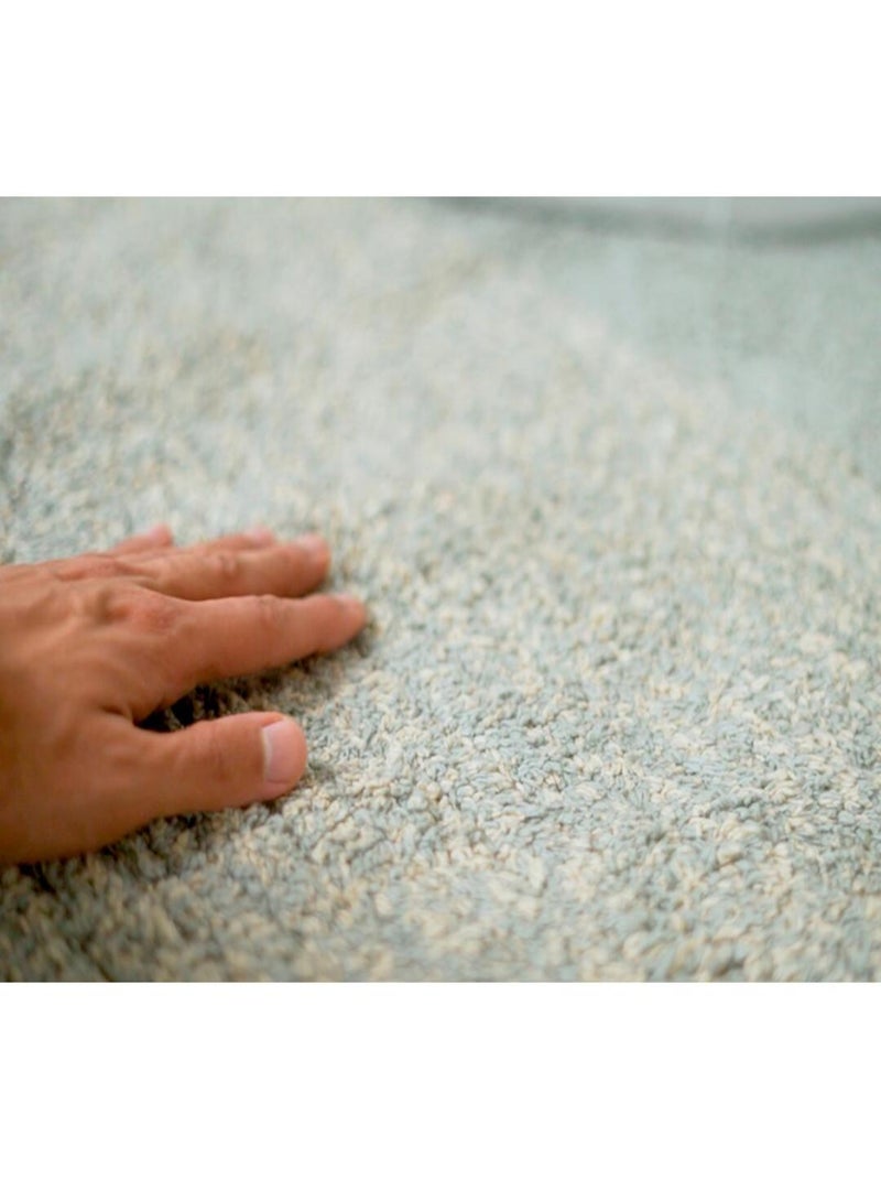 Tapis à franges réversible lavable en machine Twin Bleu - Kiabi