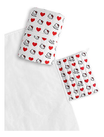 Tapis À Langer Nomade Bébé Enfant 70×50 cm - Hello Kitty - Pochettes Rangement Zippées Intégrées