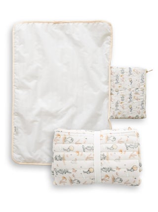 Tapis À Langer Nomade Bébé Enfant 70×50 cm –  LOONEY TUNES – Pochettes Rangement Zippées Intégrées
