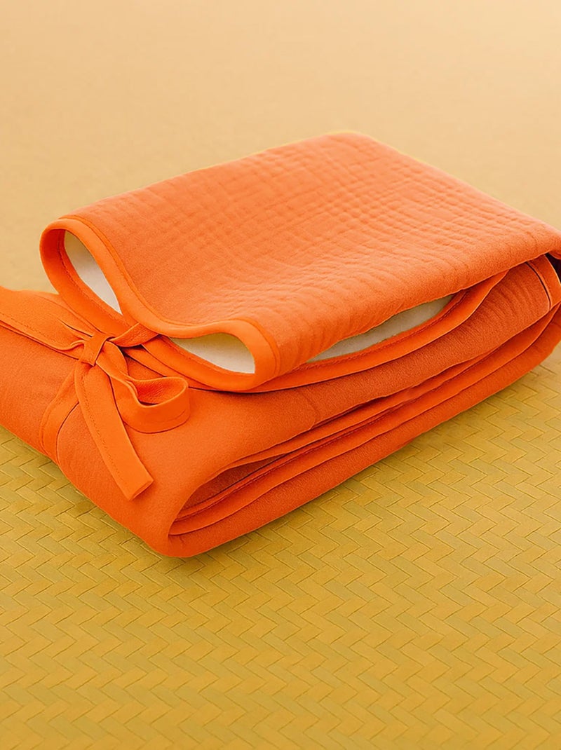 Tapis à Langer Nomade en Coton Bio Fraise Rouge - Kiabi