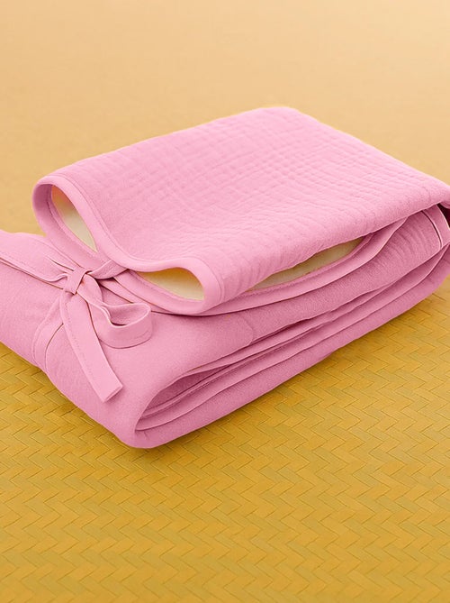 Tapis à Langer Nomade en Coton Bio Rose - Kiabi