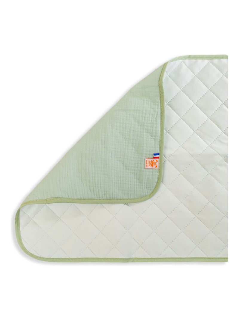 Tapis à Langer Nomade en Coton Bio Vert Vert - Kiabi