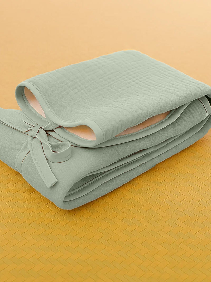 Tapis à Langer Nomade en Coton Bio Vert Vert - Kiabi