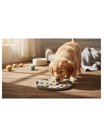 Tapis à lécher Fleur Rond