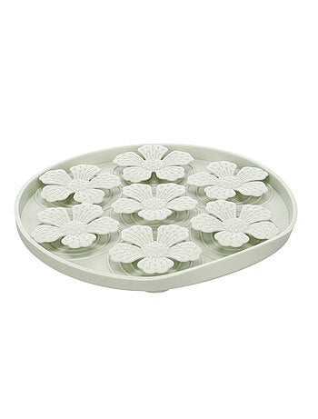 Tapis a lécher fleur rond
