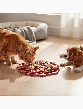 Tapis a lécher pour chien et chat chouette
