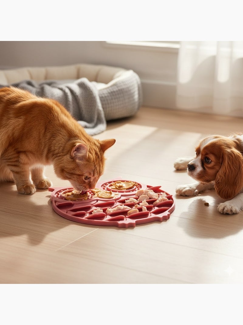 Tapis a lécher pour chien et chat Chouette Rose - Kiabi