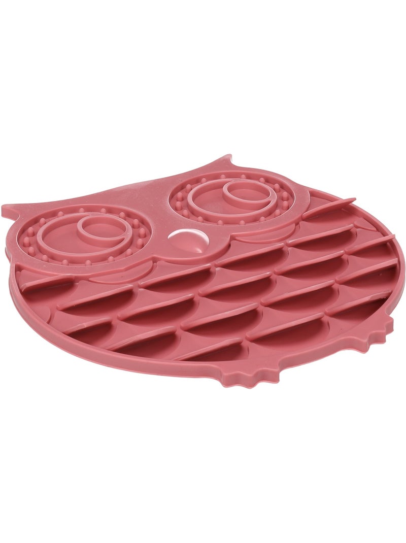 Tapis a lécher pour chien et chat Chouette Rose - Kiabi