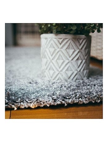 Tapis à poils longs uni moderne Bingo