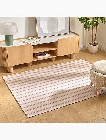 Tapis à rayures en coton antidérapant GROOVE