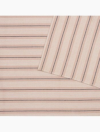 Tapis à rayures en coton antidérapant groove