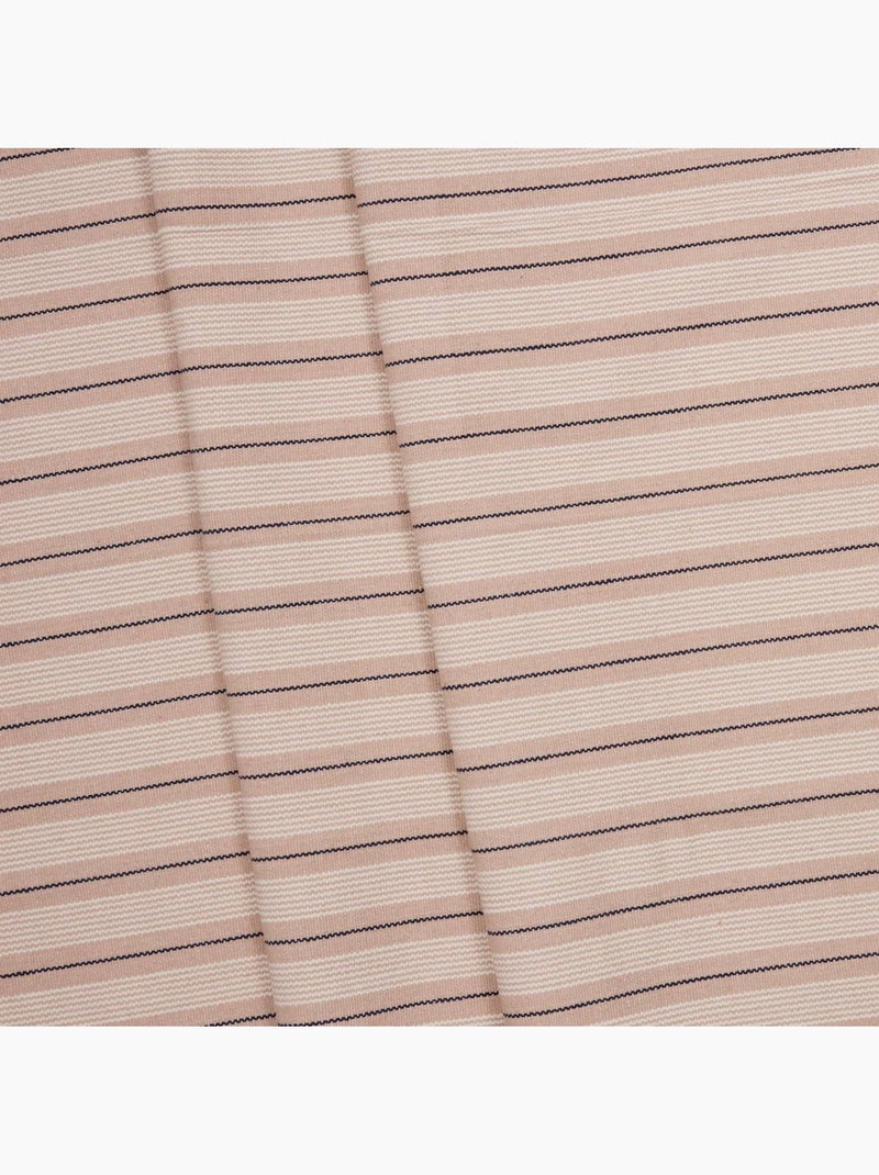 Tapis à rayures en coton antidérapant groove Bleu marine - Kiabi