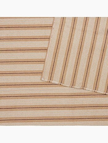 Tapis à rayures en coton antidérapant groove