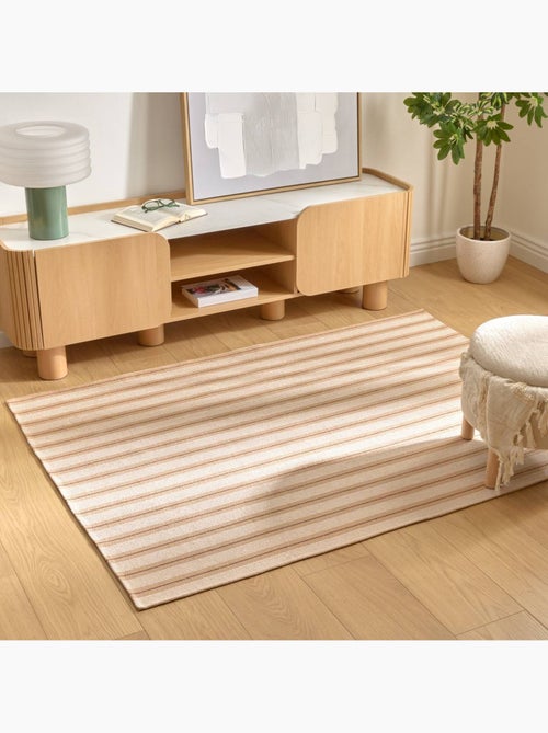 Tapis à rayures en coton antidérapant GROOVE - Kiabi