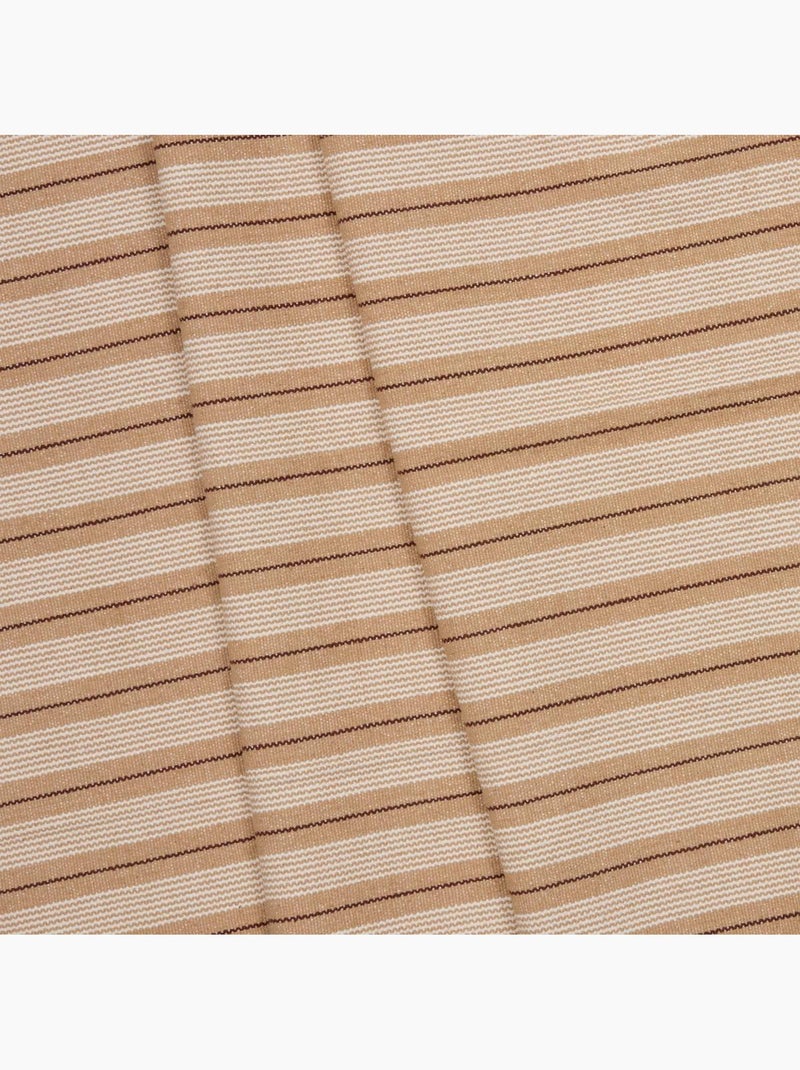 Tapis à rayures en coton antidérapant groove Lin - Kiabi