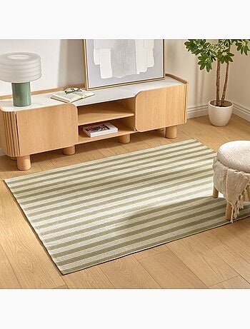 Tapis à rayures en coton antidérapant GROOVE