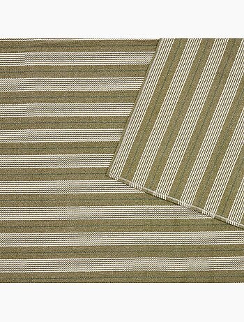 Tapis à rayures en coton antidérapant GROOVE