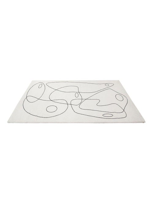 Tapis abstrait courtes mèches design Lasso - Kiabi