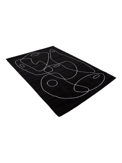 Tapis abstrait courtes mèches design Lasso - Kiabi