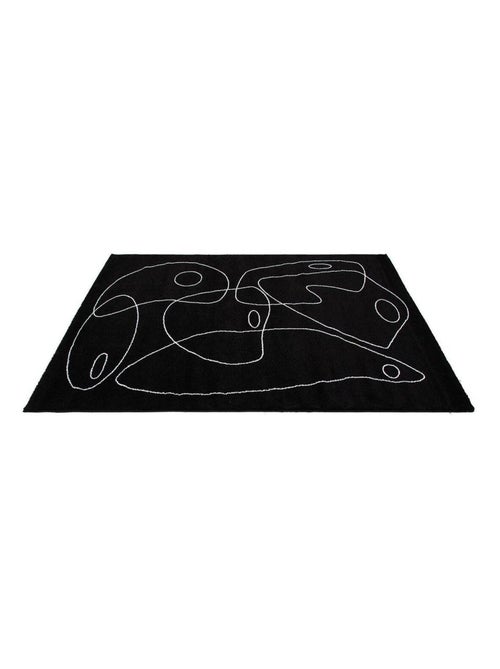 Tapis abstrait courtes mèches design Lasso - Kiabi