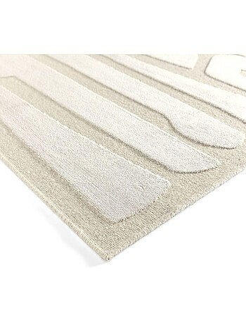 Tapis abstrait moderne laine et viscose Lacis