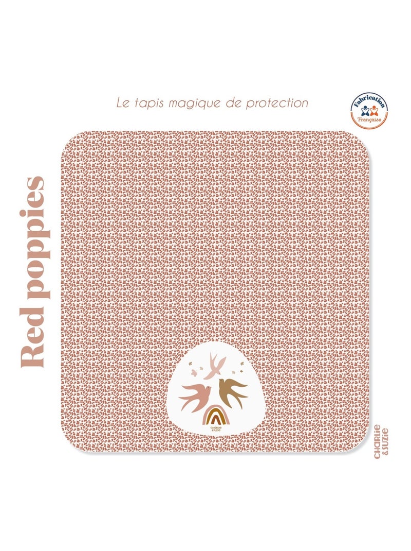Tapis activité Red Poppies Motif Hirondelle Multicolore - Kiabi