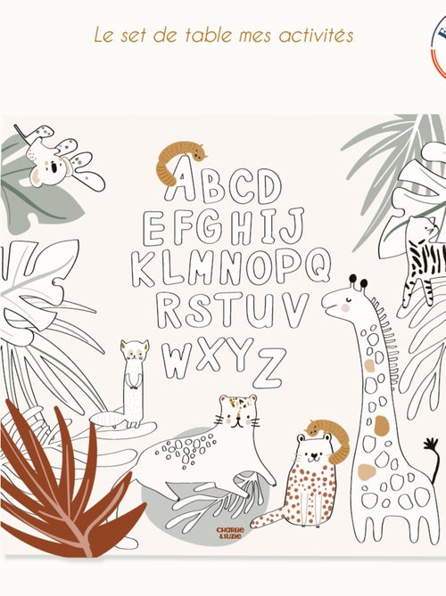 Tapis activités "Coloriage"  Alphabet Savana - Kiabi