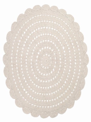 Tapis Alma Ecru Crochet en coton
