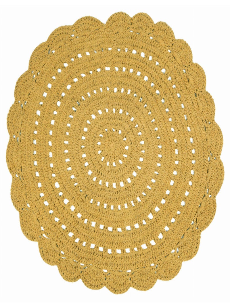 Tapis Alma en Coton Orange clémentine - Kiabi