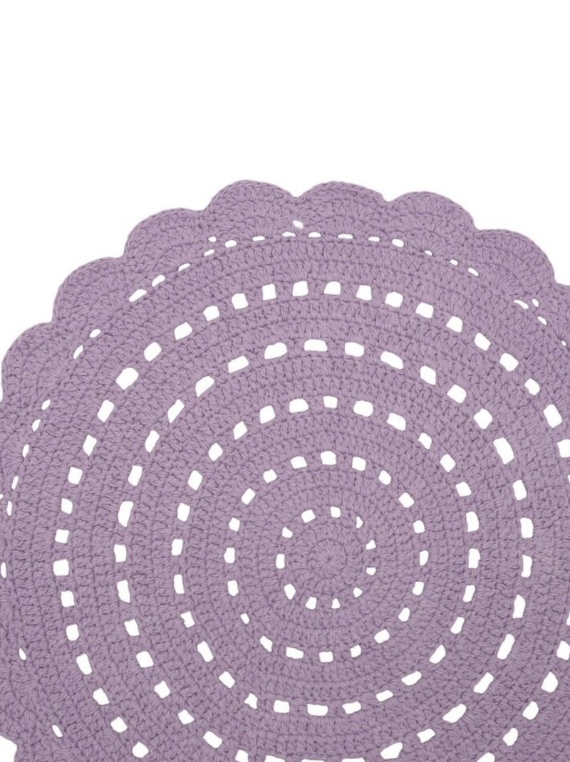 Tapis Alma Mauve en coton Violet Mauve - Kiabi
