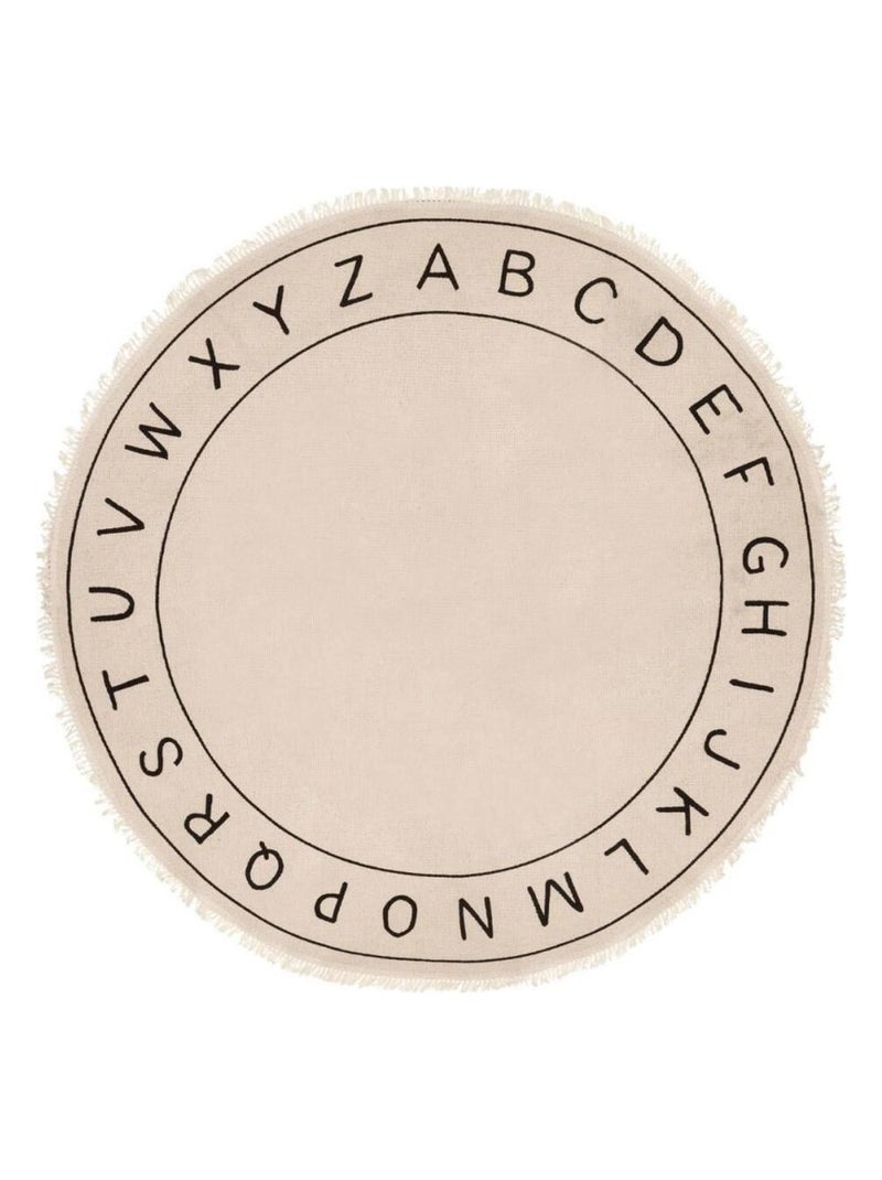Tapis alphabet D120 cm coton Blanc - Kiabi