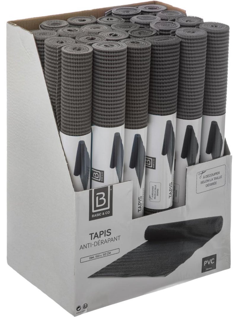 Tapis anti-dérapant enroulable grande largeur Gris - Kiabi