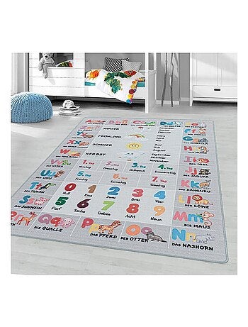 Tapis antidérapant enfant pour chambre ABC
